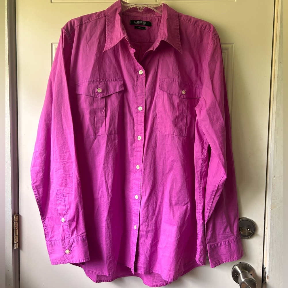 Ralph Lauren Fuchsia Denim Top